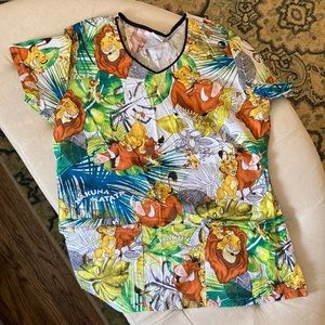 Disney Lion King Pediatric Scrub Top Size S